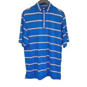 Titleist Foot‎ Joy Polo Golf Shirt. Size Medium. Blue Striped .